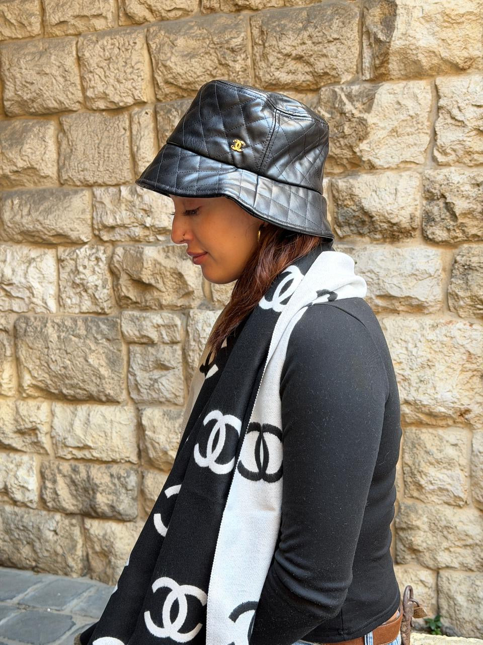 CC Leather Bucket hat
