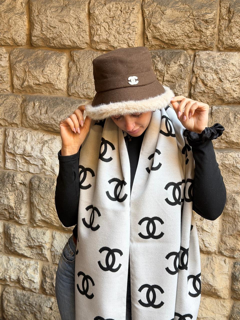 CC Bucket hat With Fur